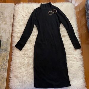 Black midi dress, worn once✨ in awesome condition